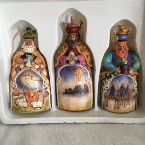 Enesco Jim Shore 3 Wise Men ornament set #117712,